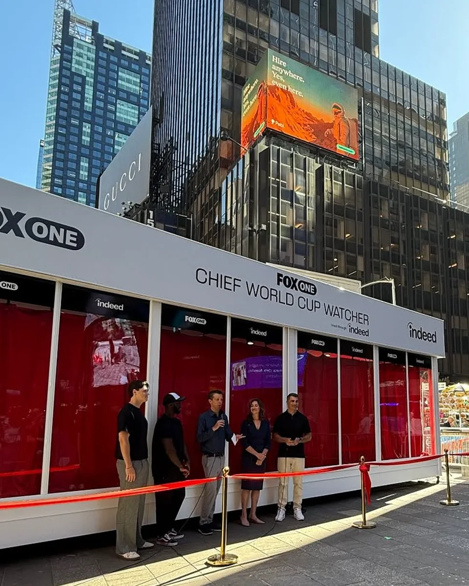 Finished FOX One and Indeed Chief World Cup Watcher activation in Times Square