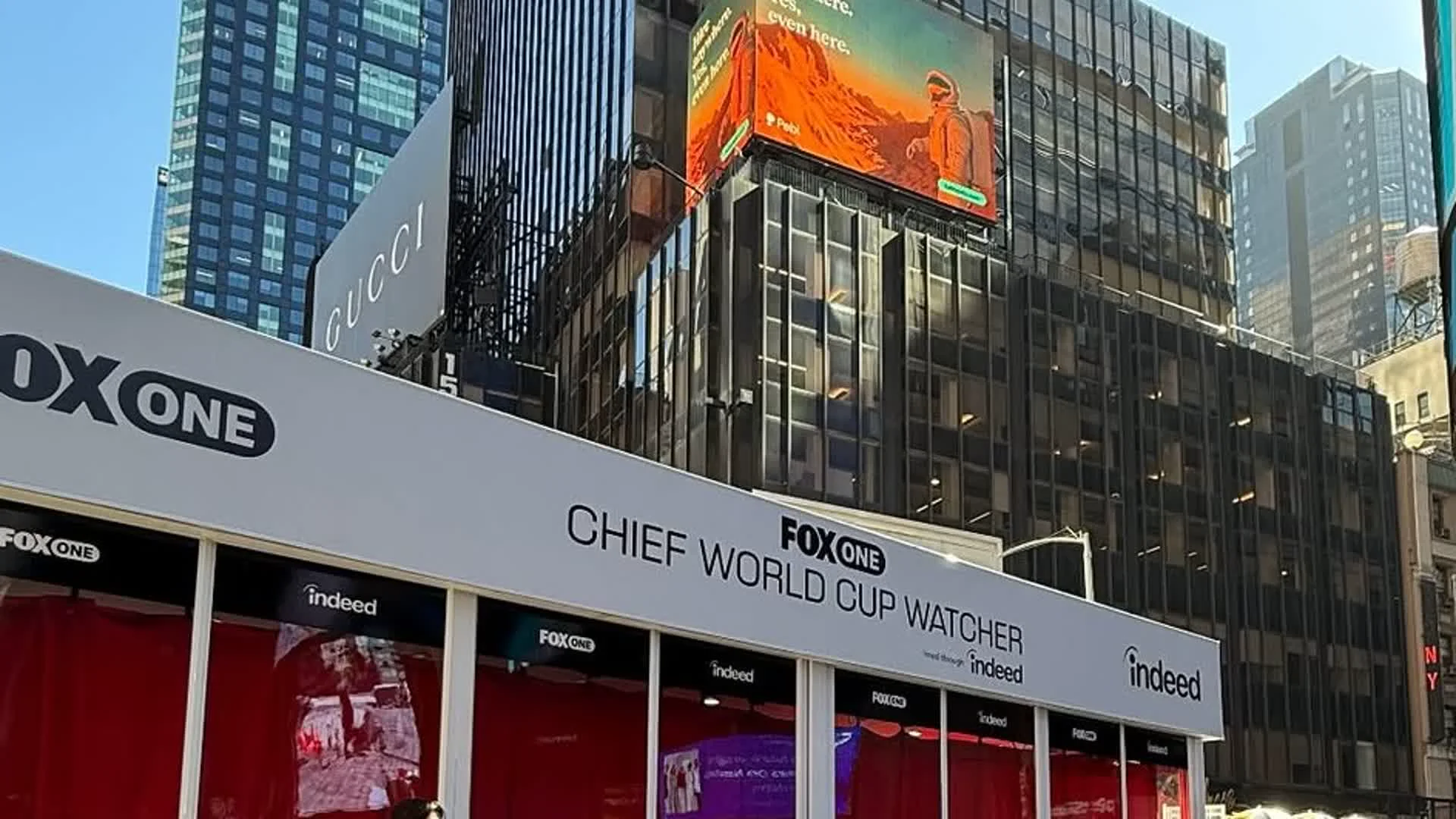 Finished FOX One and Indeed Chief World Cup Watcher activation in Times Square