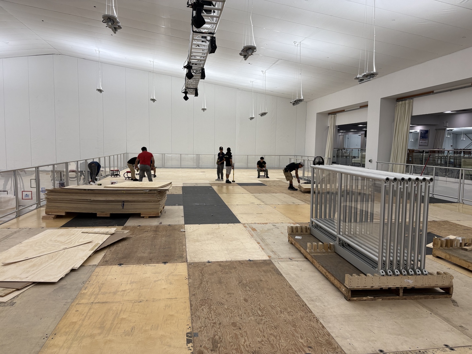U.S. Open event space during construction