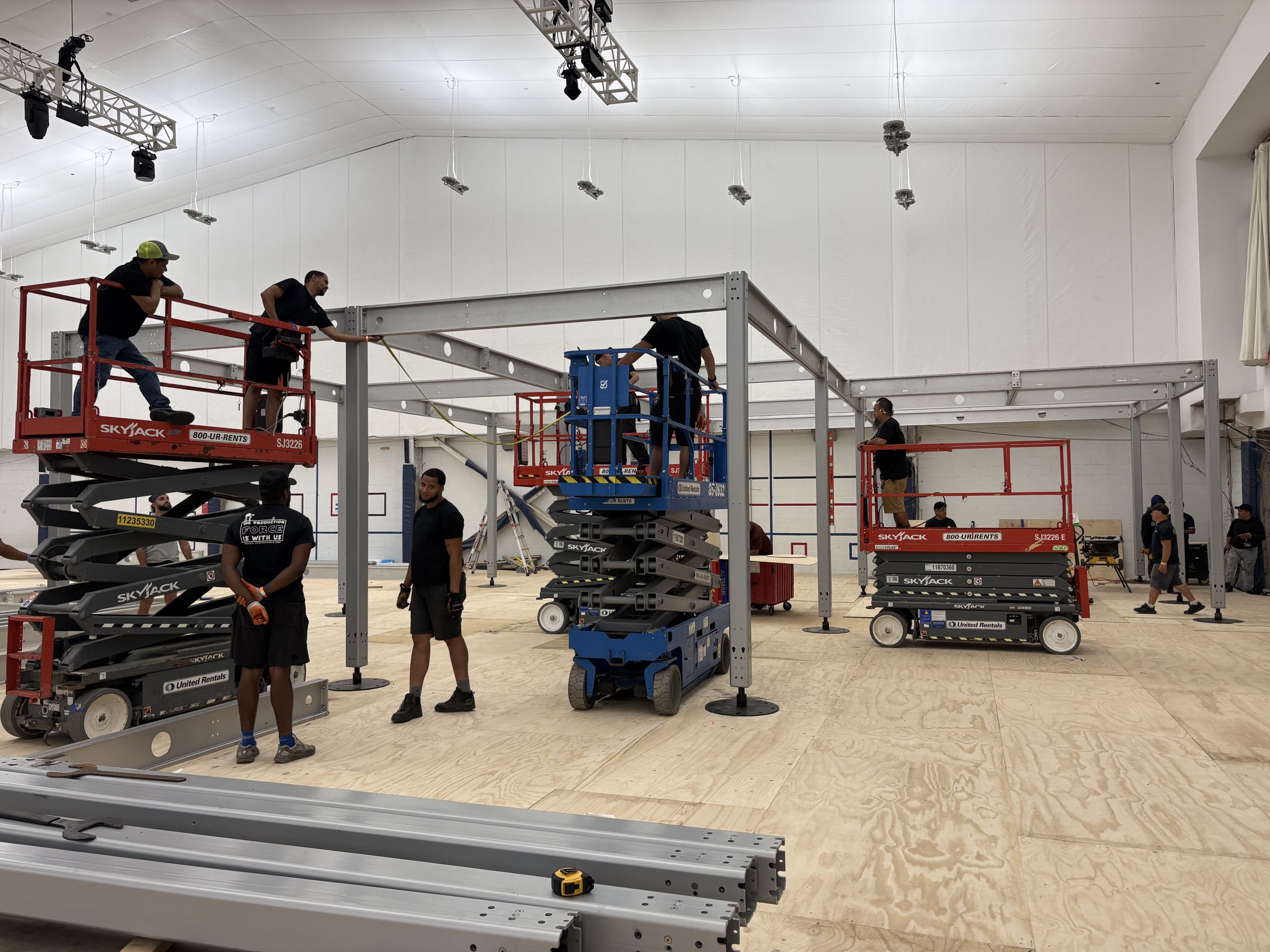 Construction detail from U.S. Open build
